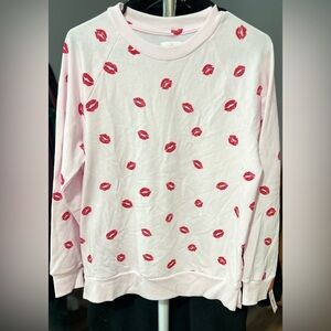 Lip Print Set – Pink & Red Kiss Lounge Set